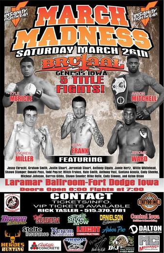Brutaal Genesis MMA Fights March 26 2016 fight card